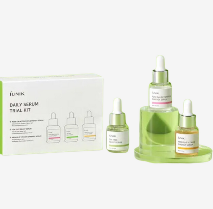 IUNIK Daily Serum Trial Kit - 3pcs | ايونيك مجموعة سيرومات يومية مصغرة - 3 قطع
