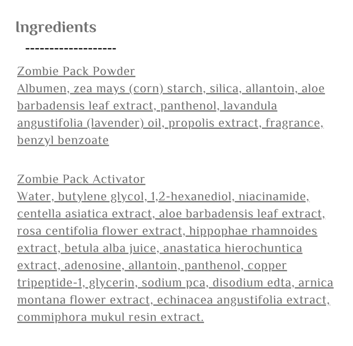 SKIN1004 Zombie Pack | سكين1004 مجموعة للعناية بالبشرة