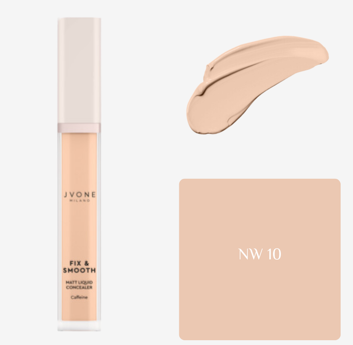 JVONE MILANO Fix & Smooth Matt Liquid Concealer - 8ml | جيفون ميلانو كونسيلر مات - 8 مل