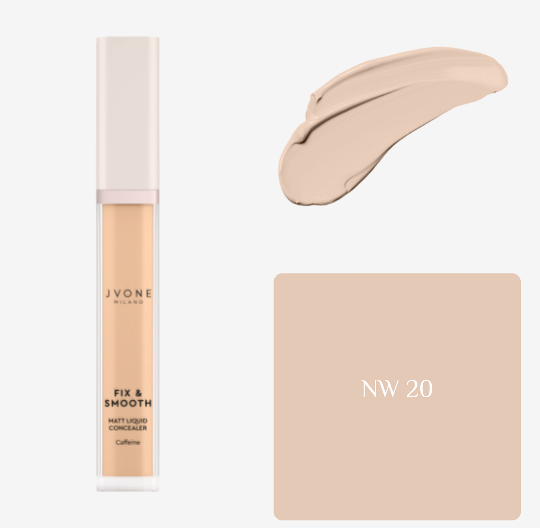 JVONE MILANO Fix & Smooth Matt Liquid Concealer - 8ml | جيفون ميلانو كونسيلر مات - 8 مل