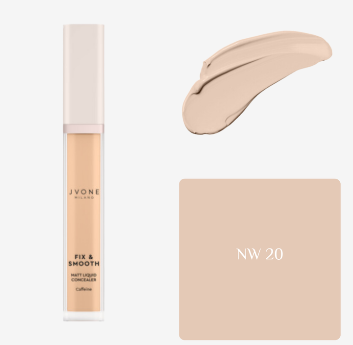 JVONE MILANO Fix & Smooth Matt Liquid Concealer - 8ml | جيفون ميلانو كونسيلر مات - 8 مل