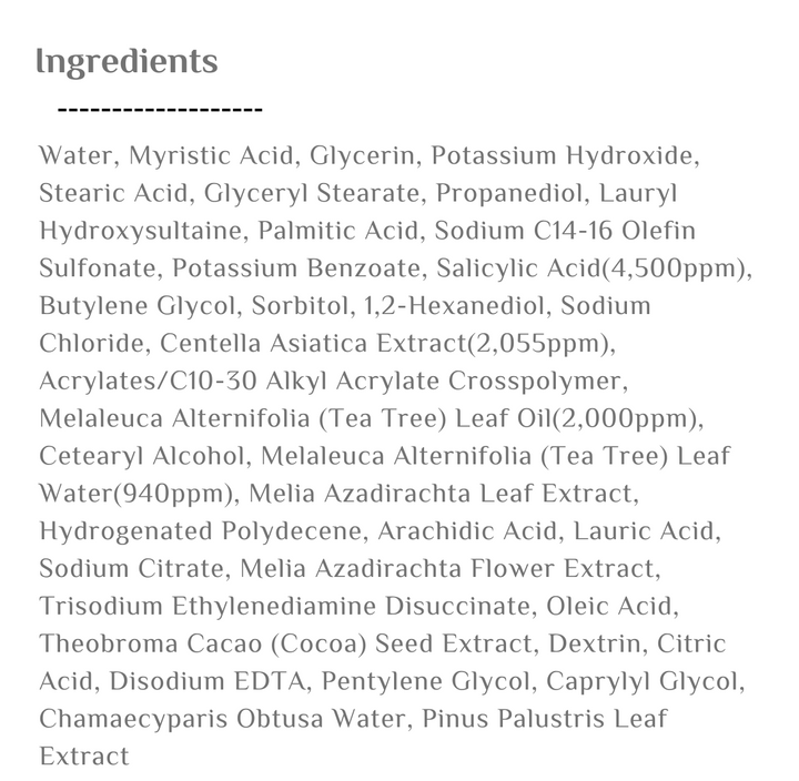 SKIN1004 Tea-Trica Bha Foam - 125ml | سكين1004 غسول رغوي بأحماض ال bha و شجرة الشاي - 125 مل