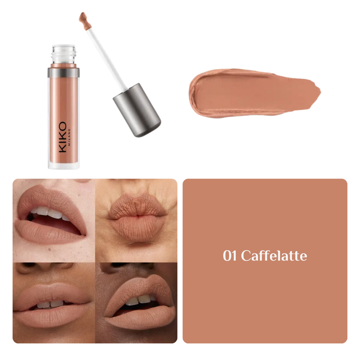 KIKO new lasting matte veil liquid lip colour - 4ml | كيكو أحمر شفاه مات يدوم طويلاً - 4 مل