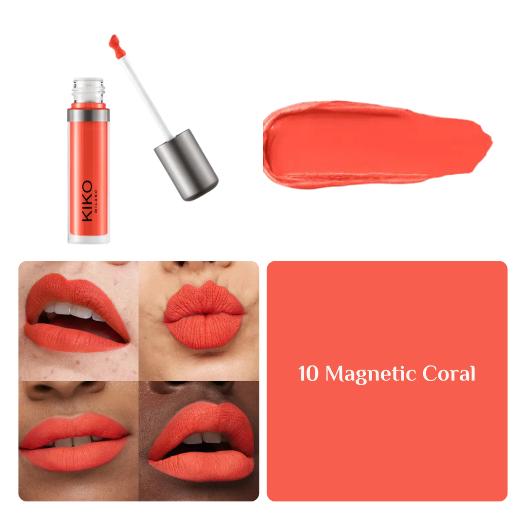 KIKO new lasting matte veil liquid lip colour - 4ml | كيكو أحمر شفاه مات يدوم طويلاً - 4 مل