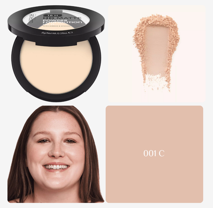 Catrice 18H Hd Matte Powder Foundation | كاتريس بودرة أساس مضغوطة