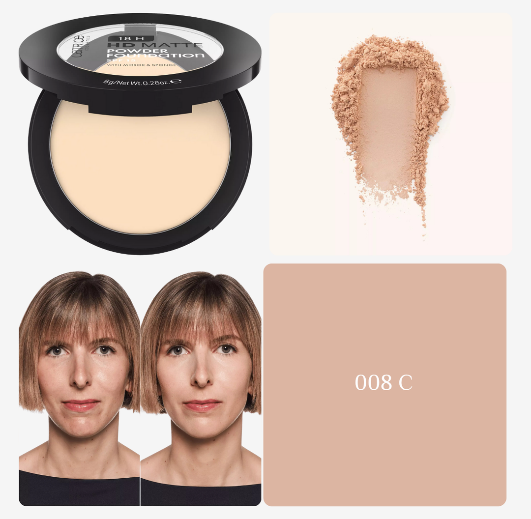 Catrice 18H Hd Matte Powder Foundation | كاتريس بودرة أساس مضغوطة