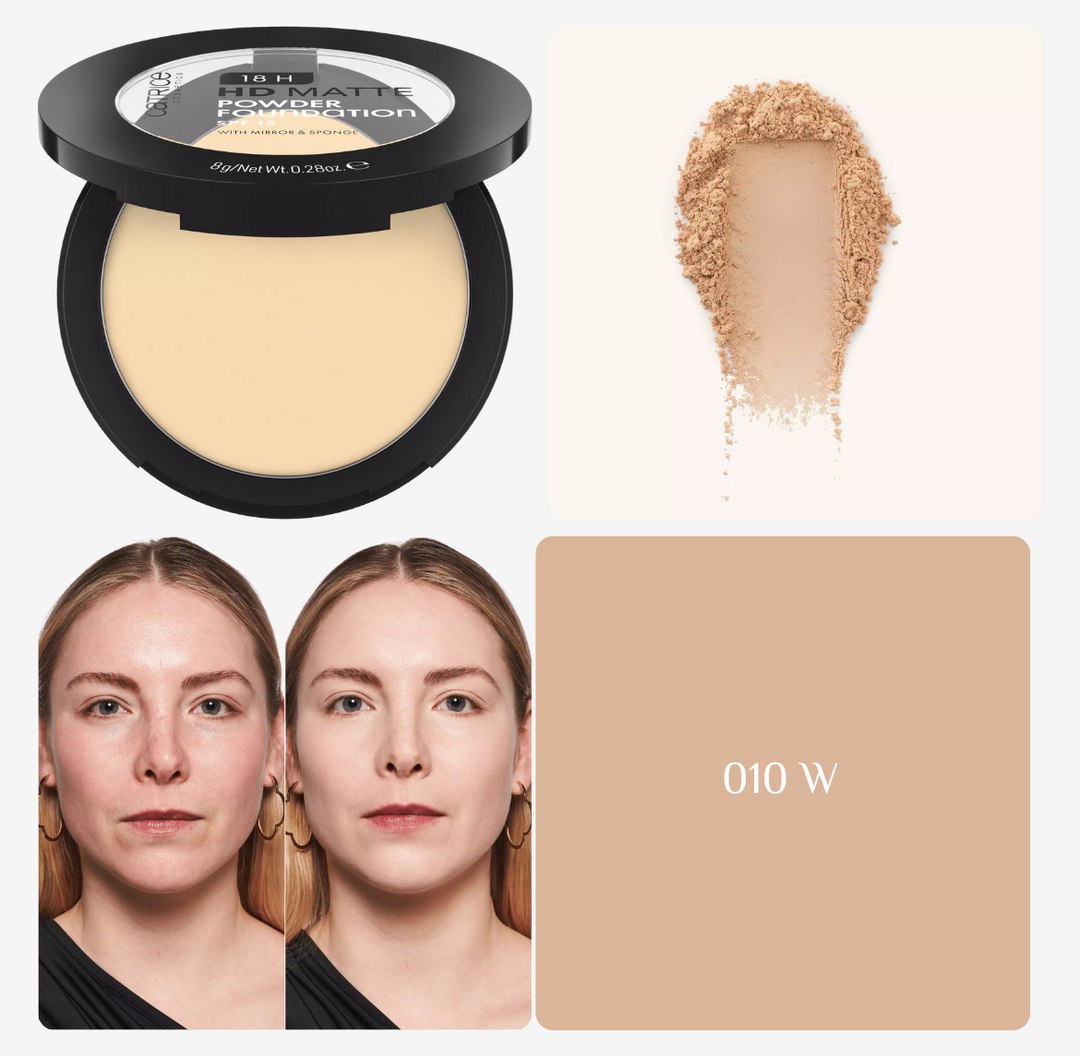 Catrice 18H Hd Matte Powder Foundation | كاتريس بودرة أساس مضغوطة