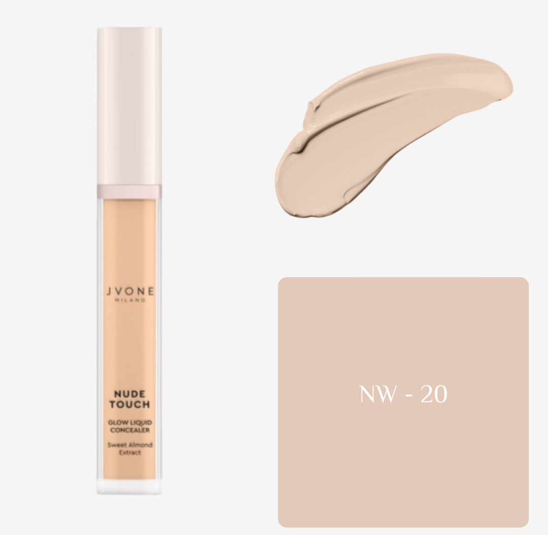 JVONE MILANO Nude Touch Glow Liquid Concealer - 7ml | جيفون ميلانو كونسيلر مضيئ بتأثير طبيعي - 7 مل