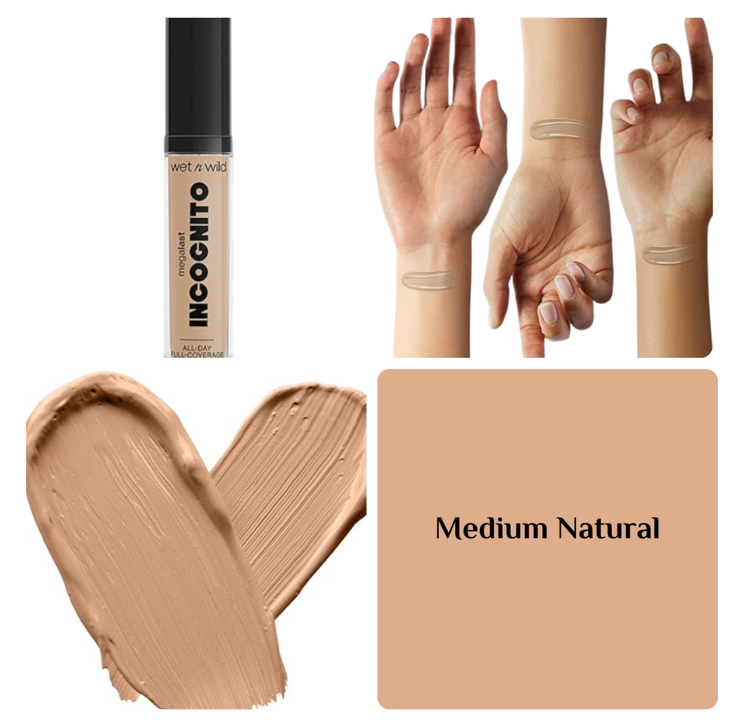 wet n wild MEGA LAST INCOGNITO ALL-DAY FULL COVERAGE CONCEALER - 5.5ml | ويت ان وايلد كونسيلر بتغطية عالية يدوم طوال اليوم - 5.5 مل