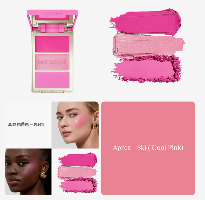 MORPHE Cheek Thrills Multi-Finish Face Trio - 10.8g | مورفي باليت بلاش و هايلايتر للوجه - 0.8 غرام