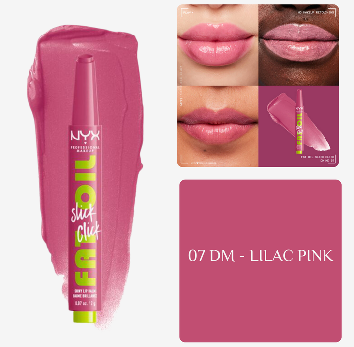 NYX Fat Oil Slick Click Tinted Lip Balm - 2g | ان واي اكس مرطب شفاه مع لون - 2 غرام