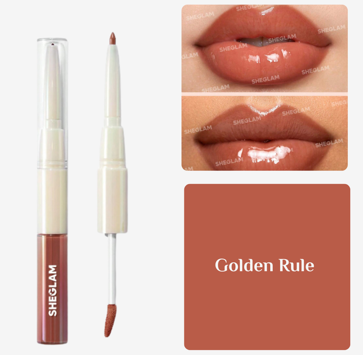 SHEGLAM Lip Rules Liner & Gloss Pen | شيكلام غلوس شفاه مع محدد شفاه 2 في 1