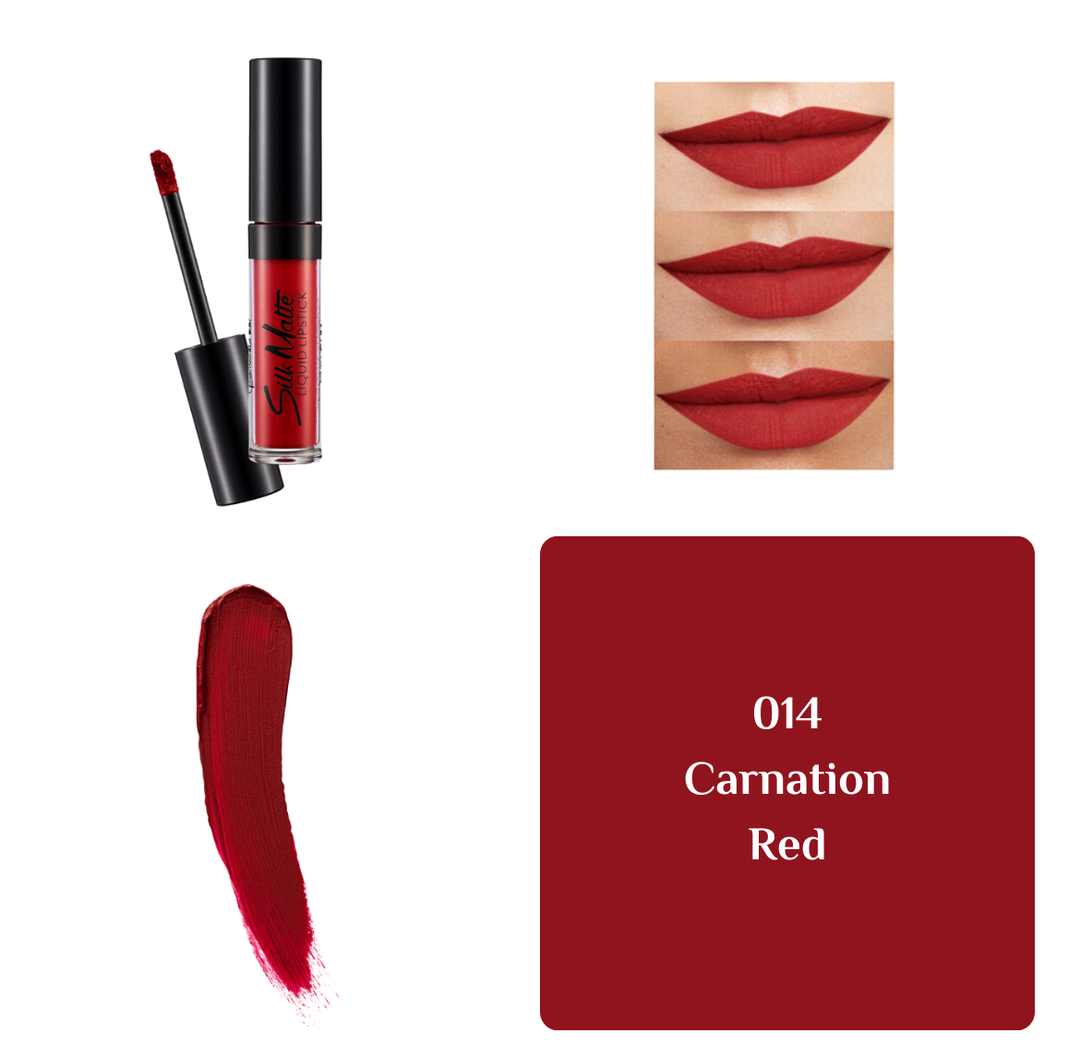 Flormar Silk Matte Liquid Lipstick  Carnation Red | فلورمار أحمر شفاه سائل سيلك مات