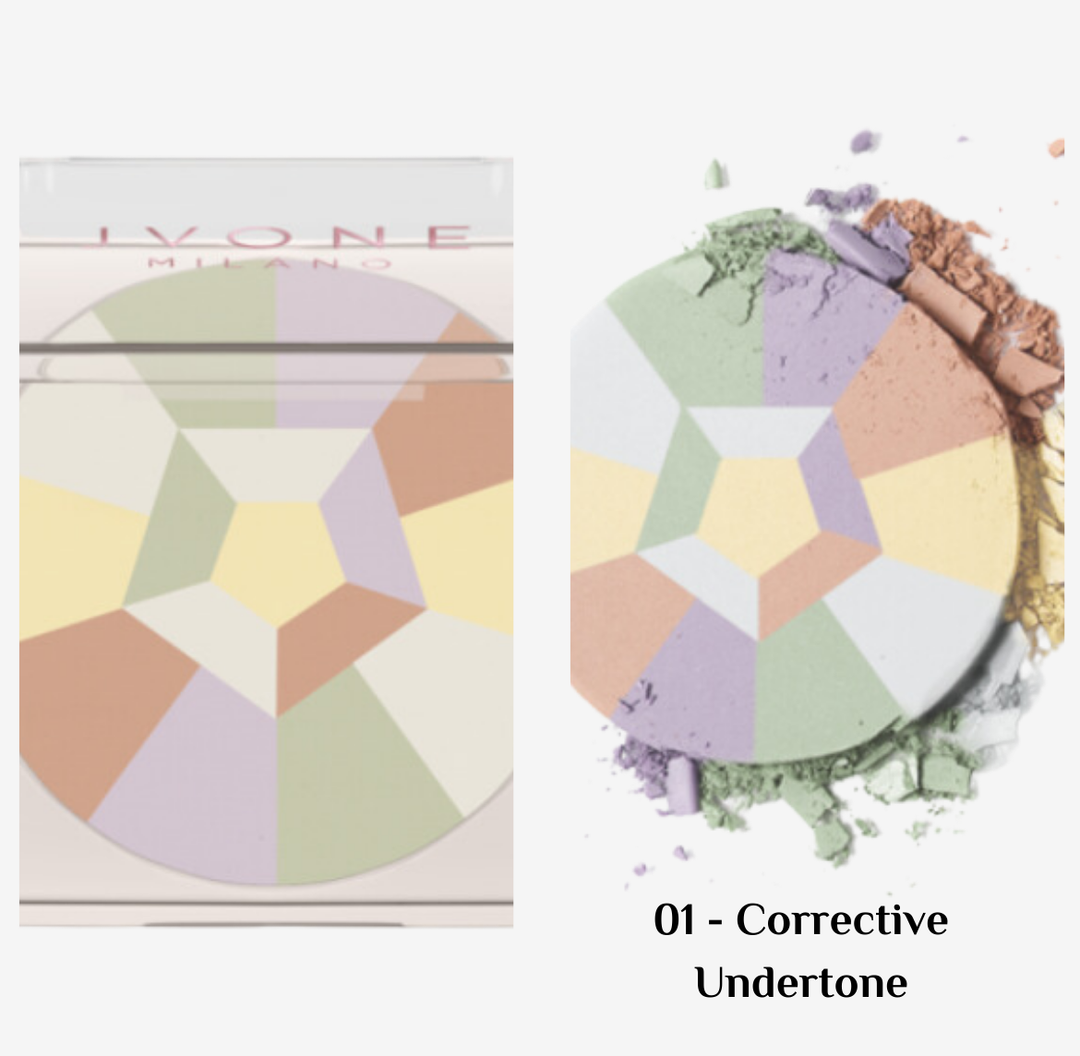 JVONE MILANO Mosaic Compact Powder With Hyaluronic Acid  - 10g | جيفون ميلانو بودرة مضغوطة بالهيالورونيك اسيد - 10 غراك