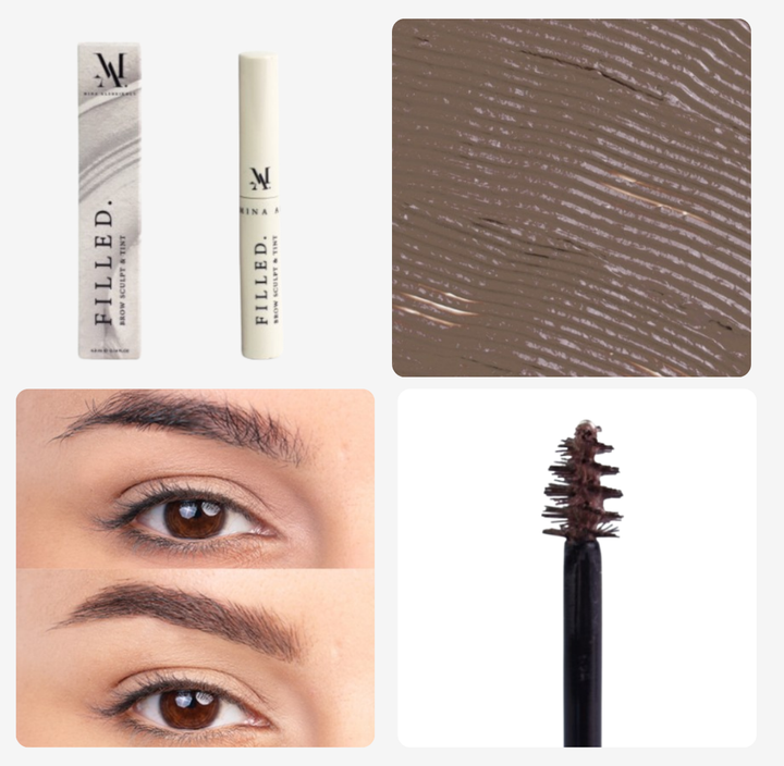 Mina Al Sheikhly Filled Brow Sculpt & Tint - 4.3ml | مينا الشيخلي جل تحديد و تصفيف الحواجب - 4.3 مل