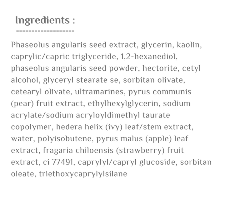 Red Bean Refreshing Pore Mask Clay Mask - 140ml