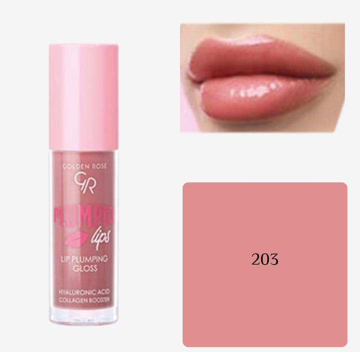 GOLDEN ROSE Plumped Lips Lip Plumping Gloss | كولدن روز غلوس و مالئ للشفاه