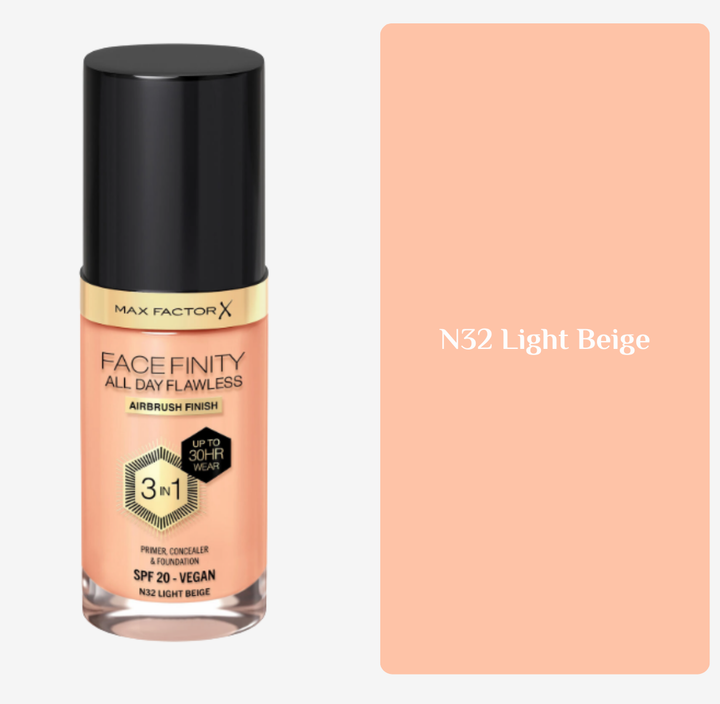 MAXFACTOR Facefinty All Day Flawless - 30ml | ماكس فاكتر كريم أساس 3 في 1 - 30 مل