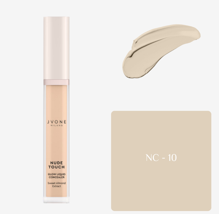 JVONE MILANO Nude Touch Glow Liquid Concealer - 7ml | جيفون ميلانو كونسيلر مضيئ بتأثير طبيعي - 7 مل