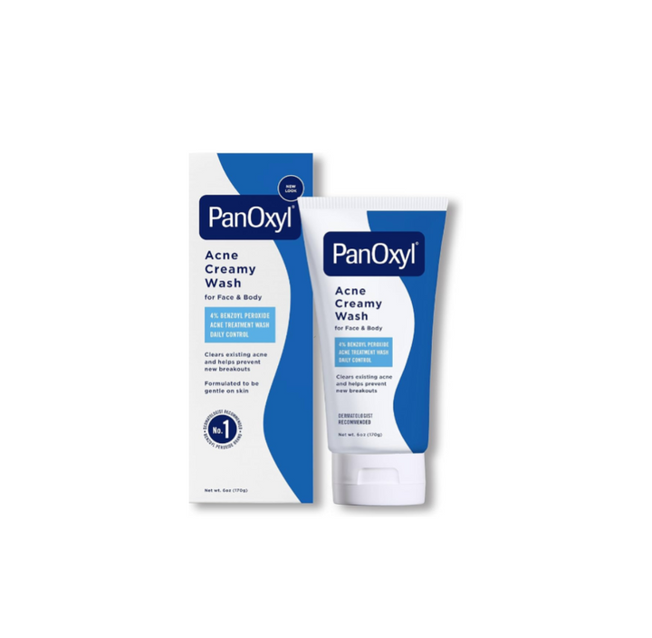 Panoxyl Acne Creamy Face Wash 4% Benzoyl Peroxide - 170g | بانوكسيل غسول لعلاج حب الشباب 4% بينزويل بيروكسايد - 170 غرام