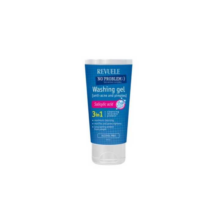 Revuele No Problem Salicylic Acid Cleansing Gel 3 in 1  - 200ml | ريفويل غسول ساليسليك اسيد ٣ في ١ - 200 مل