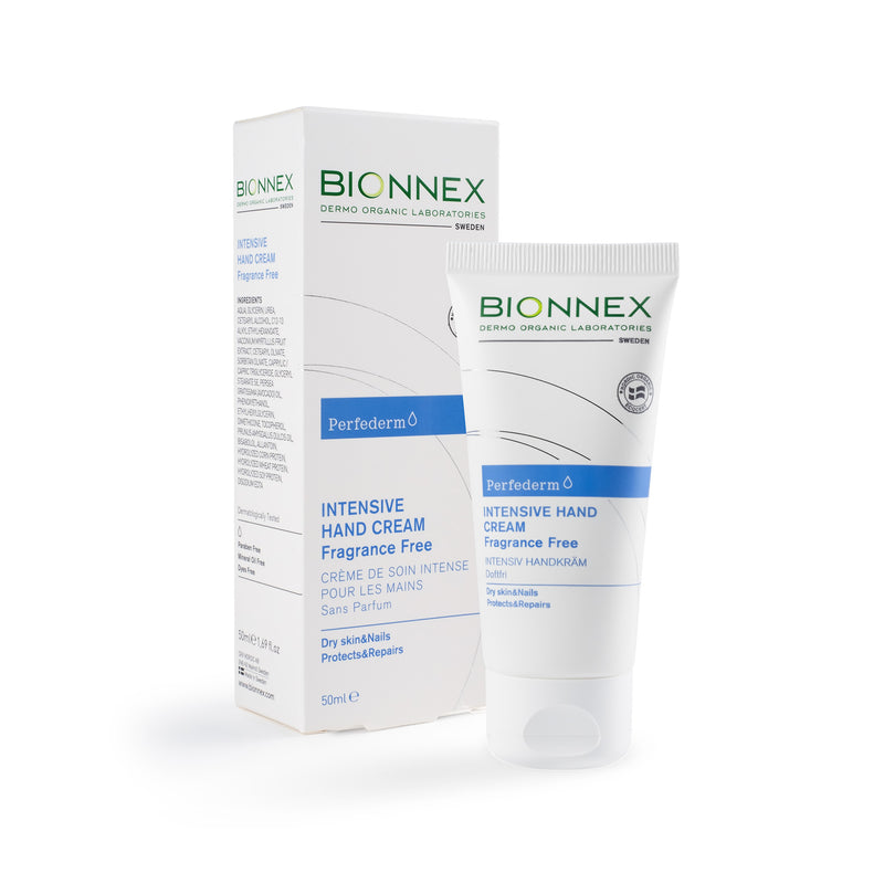 Bionnex Perfederm Intensive Hand Care Cream - 50ml |  يايونيكس كريم مرطب لليدين خالي من العطور  - 50 مل