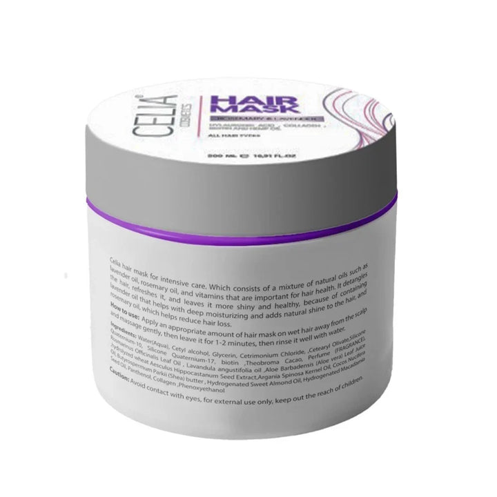 CELIA Hair Mask Rosemary & Lavender -500ml | سيليا ماسك للشعر بإكليل الجبل واللافندر - 500 مل