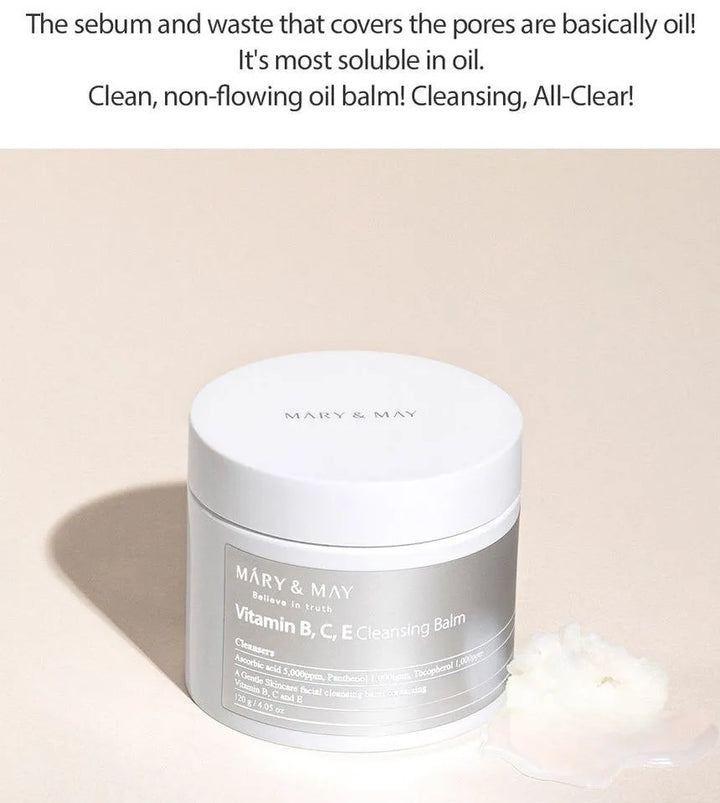 Mary & May Vitamine B,C,E Cleansing Balm - 120 g | ماري اند ماي  بالم منظف للوجه - 120 غرام