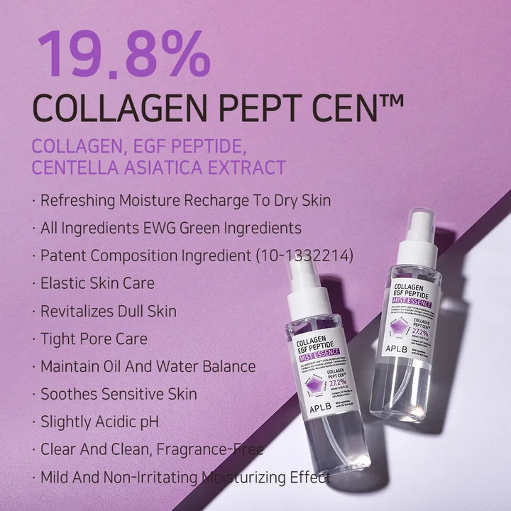 APLB Collagen EGF Peptide Mist Essence Permet - 105ml | اي بي ال بي ايسنس للوجه بالكولاجين والببتيدات - 105 مل
