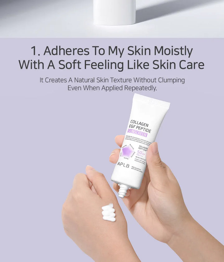 APLB Collagen Egf Peptide Sunsreen 50+ Spf - 40ml| ايه بي ال بي واقي شمسي بالكولاجين بعامل حماية 50- 40 مل