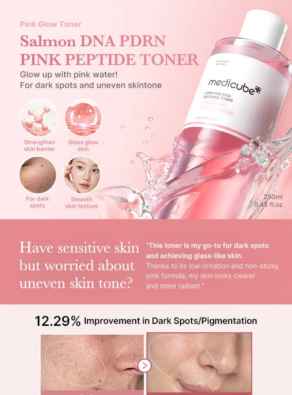 Medicube PDRN PINK CICA SOOTHING TONER  - 250ml | ميدي كيوب تونر ال PDRN و السينتيلا - 250 مل