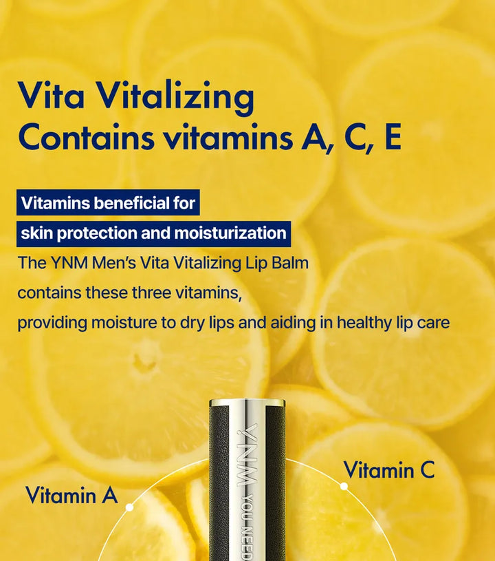 Y.N.M Mens Vita Vitalizing Lip Balm - 3g| ان واي ام مرطب للشفاه -3غرام