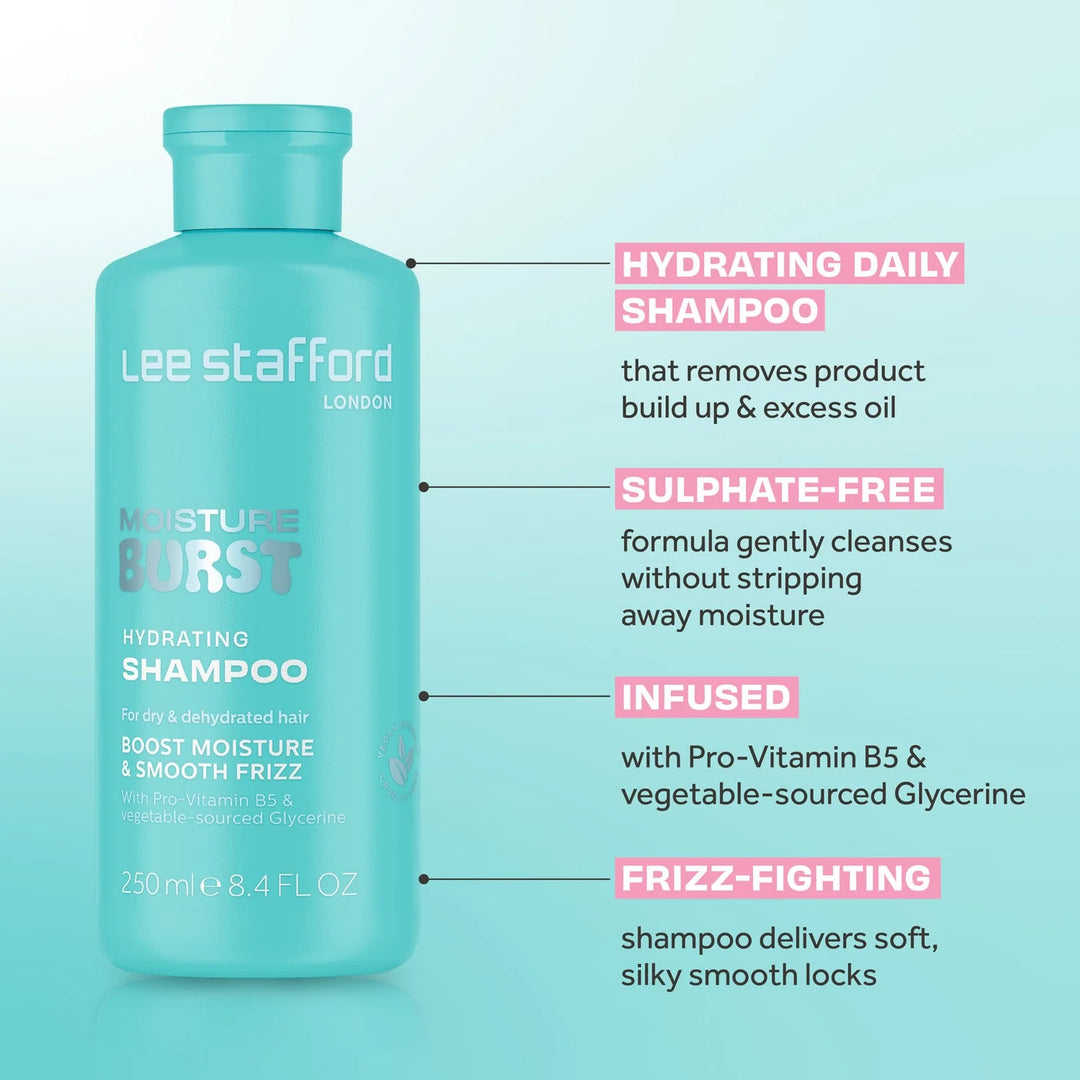 Lee Stafford Moisture Burst Hydrating Shampoo - 500ml | لي ستافورد شامبو مرطب للشعر - 500 مل