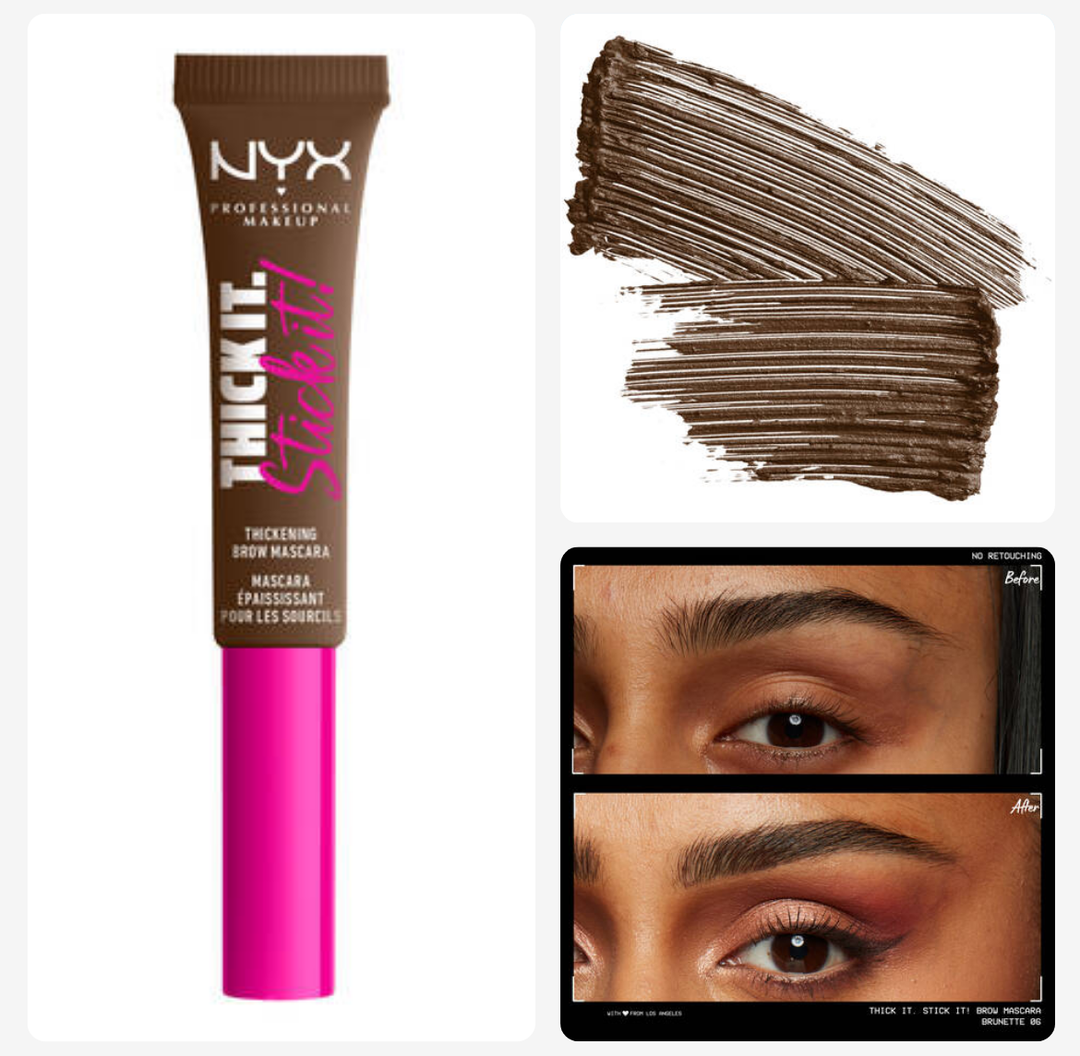 NYX Professional Makeup Thick It Stick It Brow Gel Mascara - 7ml | ان واس اكس ماسكارا الحواجب جل - 7 مل