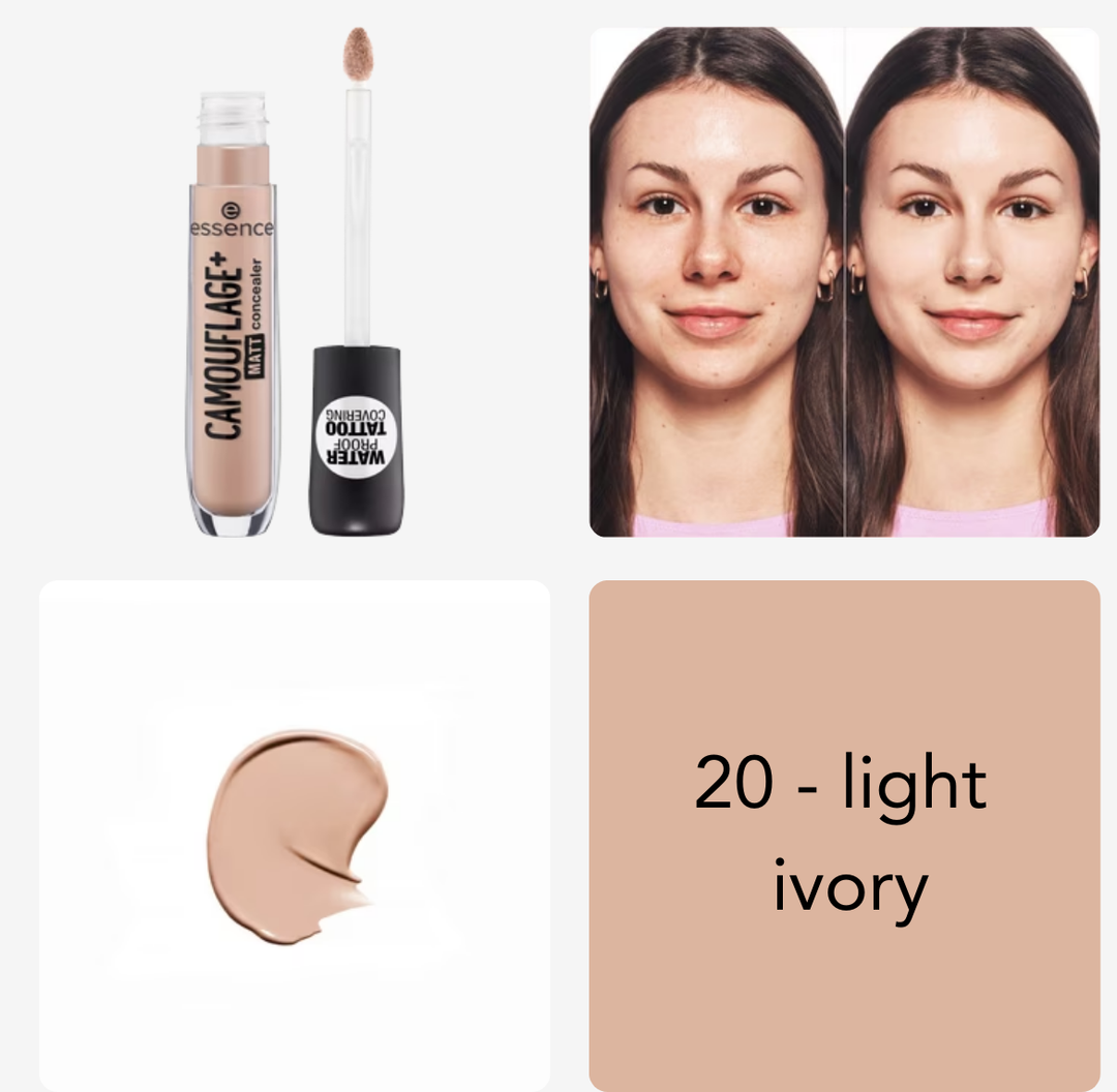 Essence Camouflage+ Matt Concealer | ايسنس كونسيلير مات خافي للعيوب