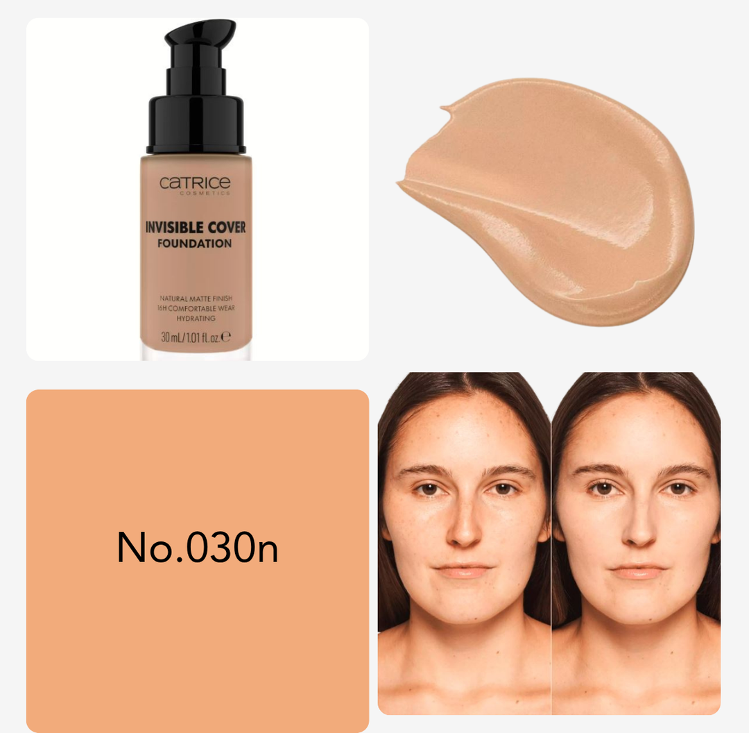 Catrice Invisible Cover Foundation - 30ml | كاتريس كريم أساس بتغطية مخفية - 30 مل
