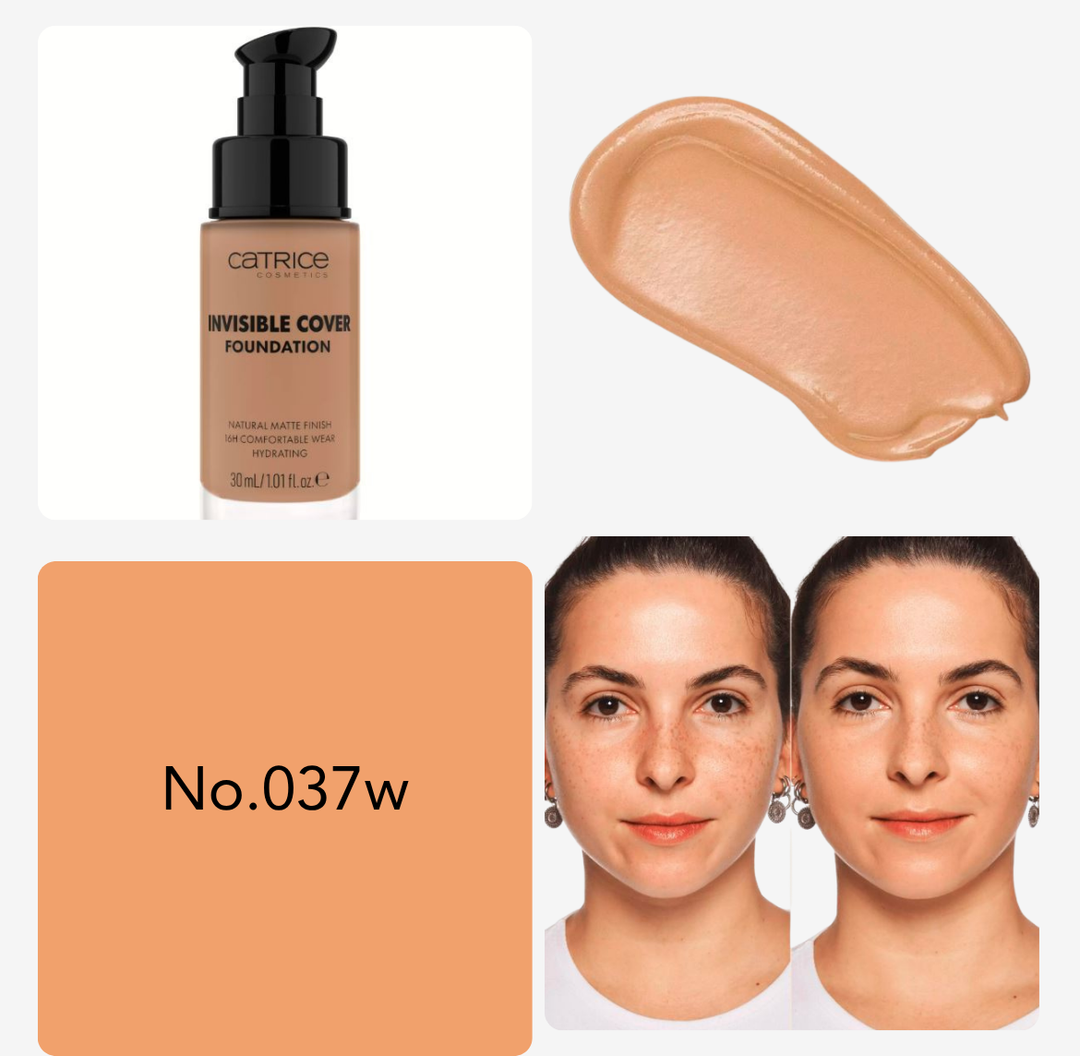 Catrice Invisible Cover Foundation - 30ml | كاتريس كريم أساس بتغطية مخفية - 30 مل
