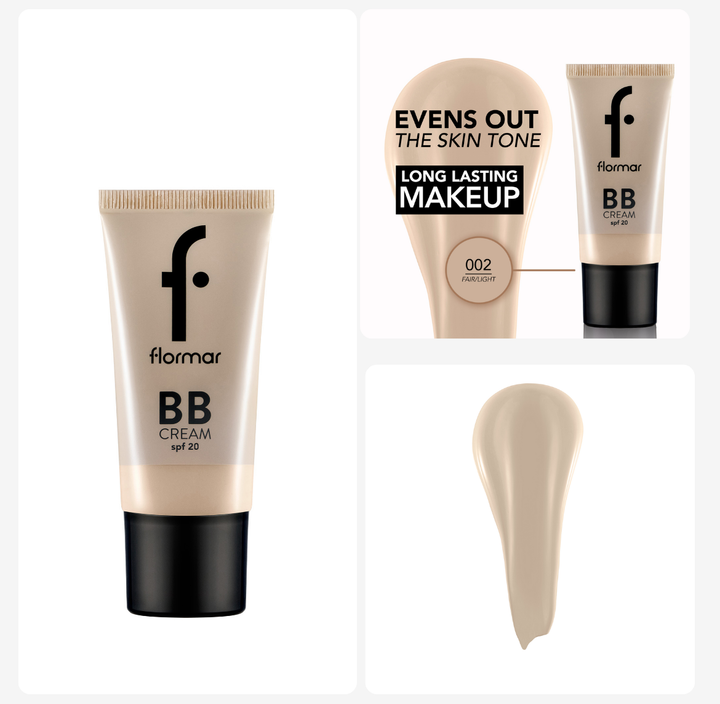 Flormar Bb Cream Spf 20 - 35ml | فلورمار بي بي كريم عامل حماية 20 %  - 35 مل