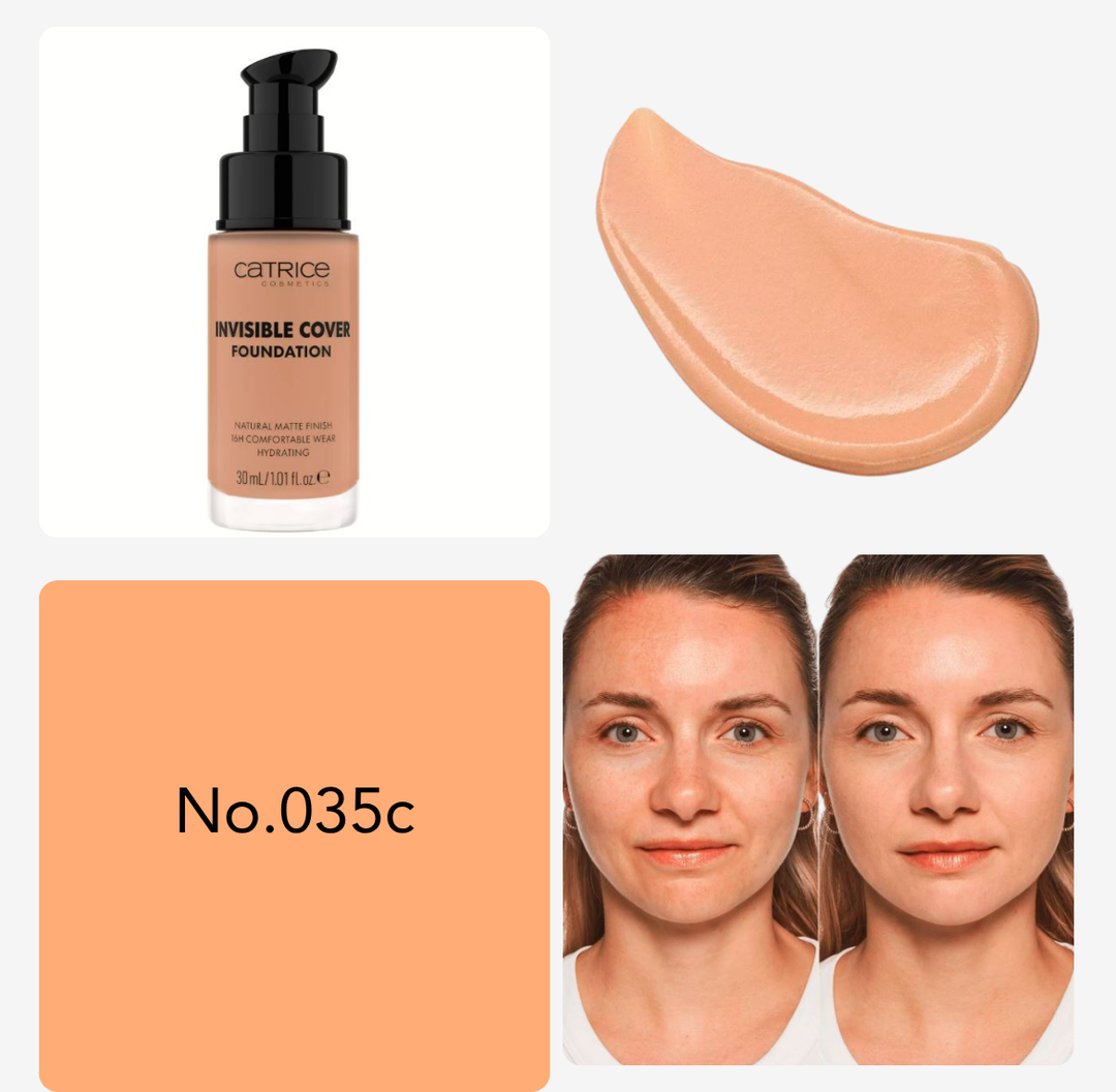 Catrice Invisible Cover Foundation - 30ml | كاتريس كريم أساس بتغطية مخفية - 30 مل