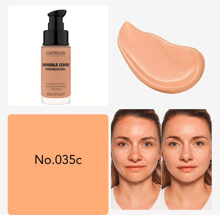Catrice Invisible Cover Foundation - 30ml | كاتريس كريم أساس بتغطية مخفية - 30 مل