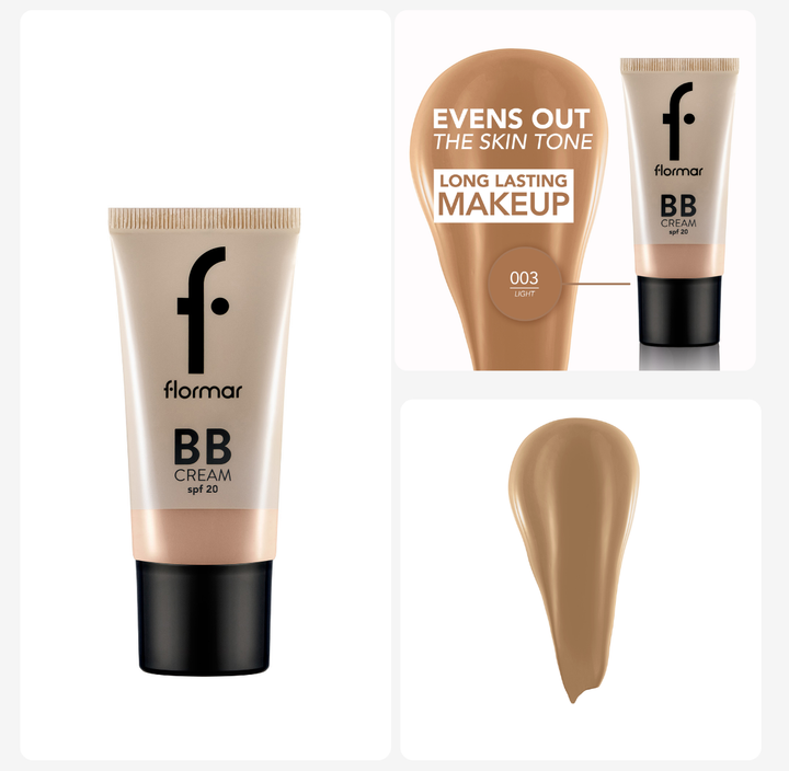 Flormar Bb Cream Spf 20 - 35ml | فلورمار بي بي كريم عامل حماية 20 %  - 35 مل