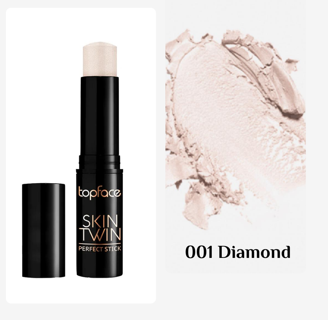 Topface Skin Twin Perfect Stick Highlighter  - 9g | توب فيس سكين توين بيرفكت ستيك هايلايتر – 9 غ