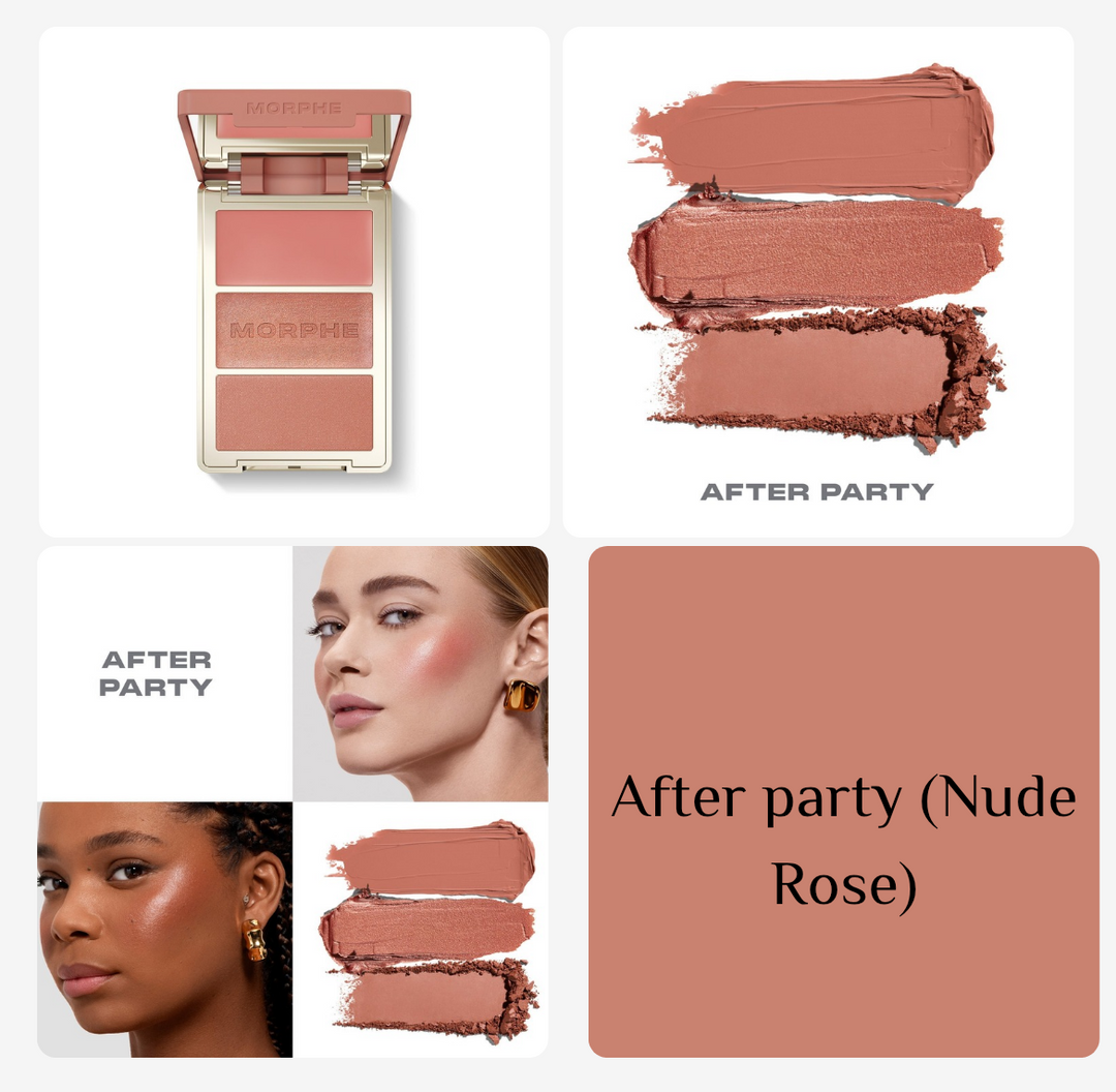 MORPHE Cheek Thrills Multi-Finish Face Trio - 10.8g | مورفي باليت بلاش و هايلايتر للوجه - 0.8 غرام