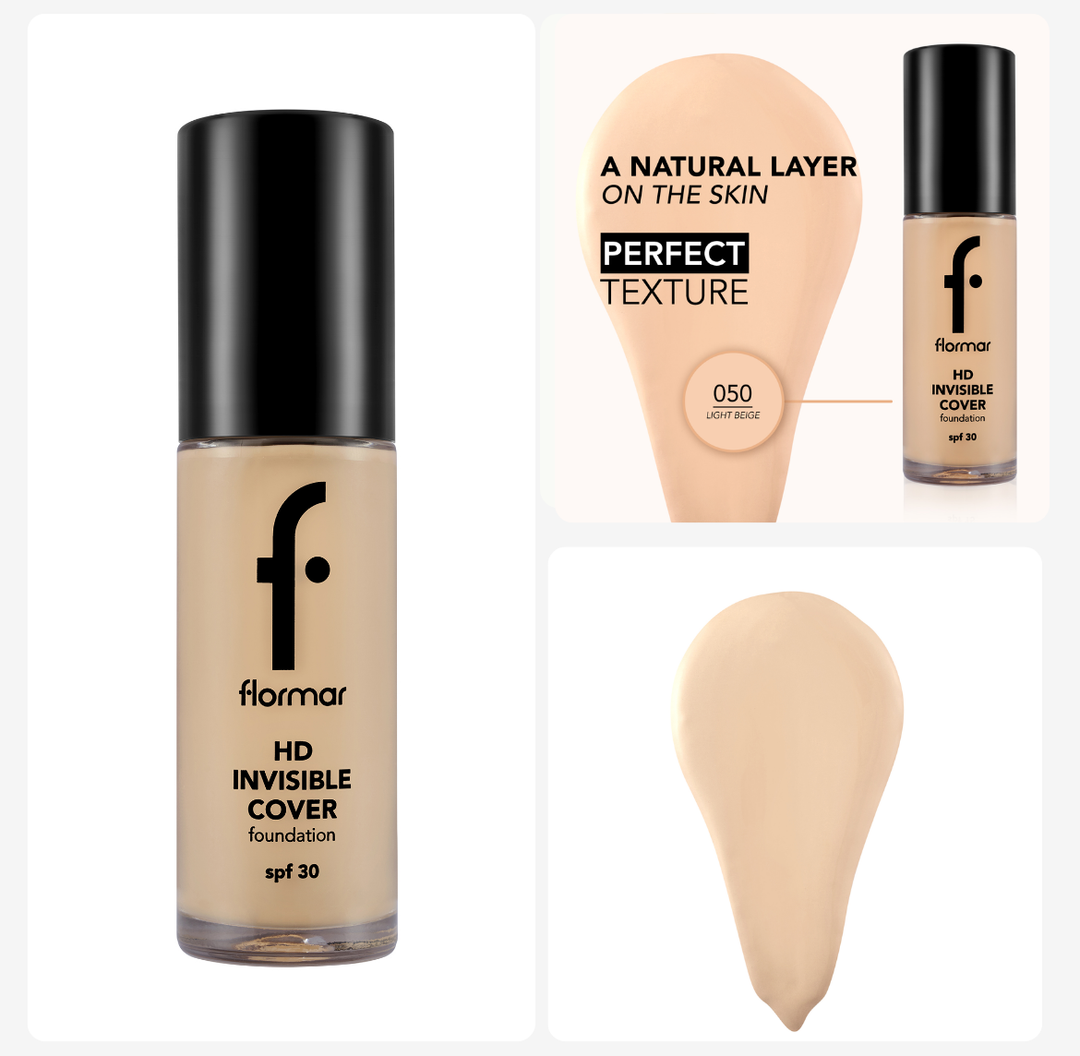 Flormar HD Invisible Cover Foundation - 30ml | فلورمار كريم الاساس - 30 مل