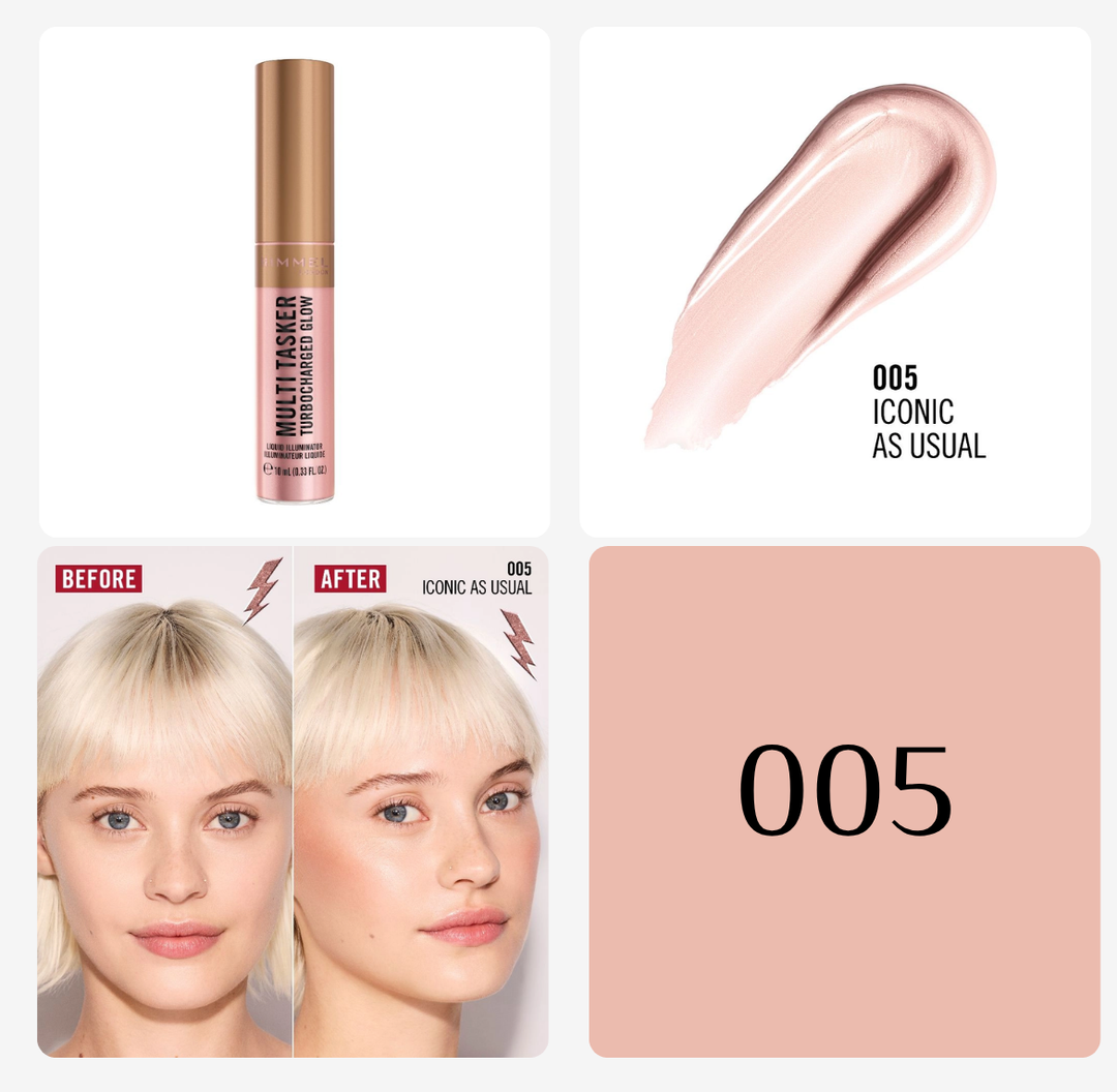 Rimmel Multi Tasker Turbocharged Glow  - 10ml | ريميل بلاش وهايلايتر وبرونزر مالتي تاسكر - 10 مل