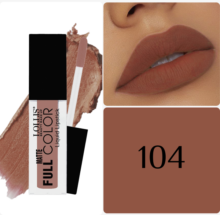 LOLLIS Matt Full Color Liquid Lipstick - 6ml | لوليس أحمر شفاه مات - 6 مل