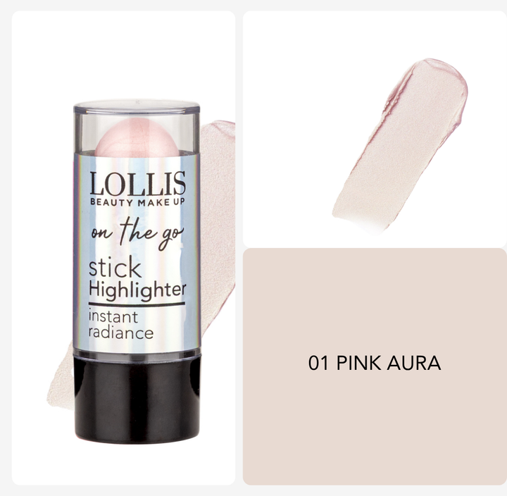 LOLLIS Stick Highlighter Instant Radiance - 6.5g | هايلايتر لوليس ستيك لإشراقة فورية – 6.5 جم