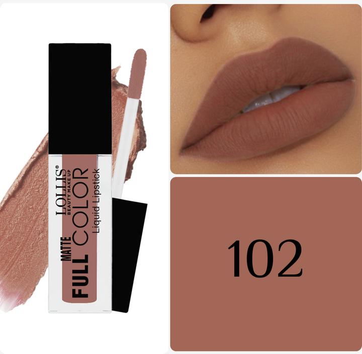 LOLLIS Matt Full Color Liquid Lipstick - 6ml | لوليس أحمر شفاه مات - 6 مل