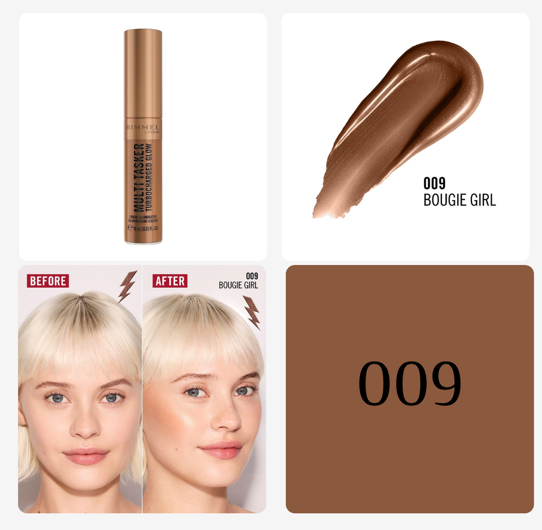 Rimmel Multi Tasker Turbocharged Glow  - 10ml | ريميل بلاش وهايلايتر وبرونزر مالتي تاسكر - 10 مل