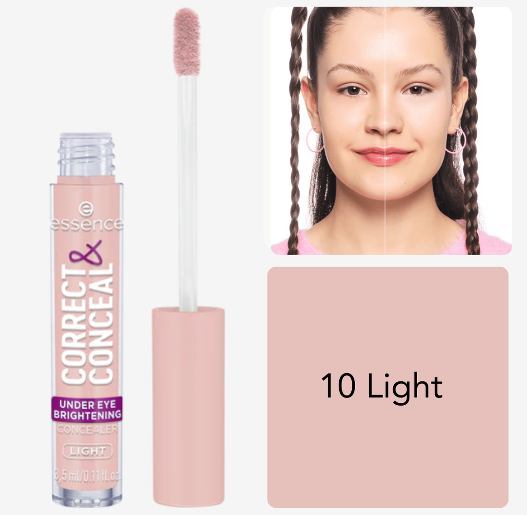 Essence CORRECT & CONCEAL under eye brightening concealer - 3,5ml | ايسنس كونسيلر لتفتيح و تصحيح منطقة تحت العين - 3.5 مل